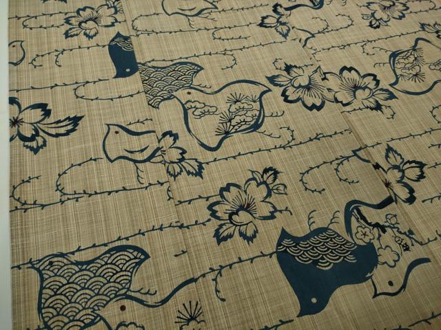 平和屋本店∴極上　夏物　竺仙　浴衣　綿　千鳥　桜　逸品　DZAB9091kh6