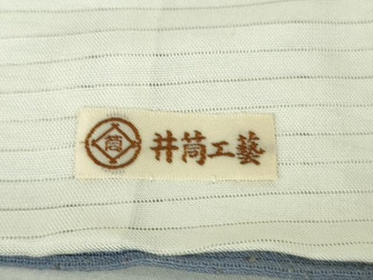 平和屋着物＊極上　夏物　池田重子コレクション　小紋　絽縮緬　観世水　暈し染め　銀彩　井筒工藝謹製　逸品　DZAB9094kh6