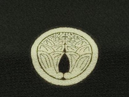 平和屋本店●極上　人間国宝　森口華弘　蒔糊友禅　蒔糊散らし　黒留袖　相良刺繍　群鶴　金糸　伊勢丹扱い　逸品　DZAB9096kh6