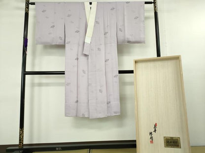 平和屋本店●極上 国際的伝統工芸作家 十二代・藤林徳扇 苑寿 訪問着・長襦袢セット 駒刺繍 暈し 金銀彩 共箱付き 逸品 未使用 DZAB9098kh6