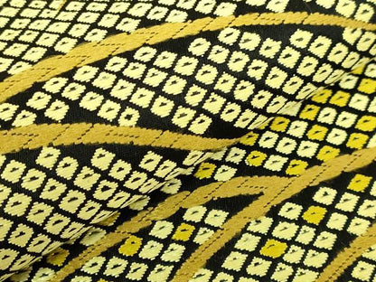 平和屋着物●極上　銀座もとじ　六通柄袋帯　唐織　鹿子　雪輪　黒地　逸品　DZAB9101kh6