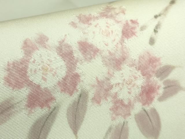 平和屋本店●極上 京都府指定無形文化財 染色作家 小倉建亮の弟子 市瀬史郎 塩瀬 九寸名古屋帯 絞染 枝垂桜 金彩 逸品 未使用 DZAB9116kh6