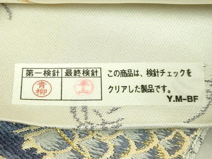 平和屋本店●極上　洛楽人工房　太鼓柄袋帯　唐織　立波に龍　金糸　逸品　DZAB9134kh6