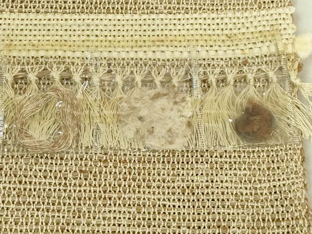 平和屋着物＊極上　夏物　八寸名古屋帯　古布織の紗帯　証紙付き　逸品　DZAB9136kh6