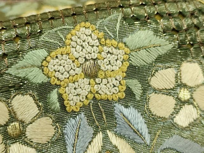 平和屋本店●最高級　中国三大刺繍　スワトウ相良刺繍　総刺繍　袋帯　蜀江向かい花鳥文　金糸　逸品　DZAB9139kh6