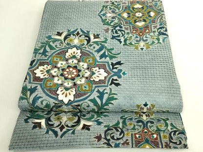 平和屋本店●最高級　中国三大刺繍　スワトウ刺繍　汕頭刺繍　絽刺し　総刺繍　全通柄袋帯　正倉院花文　金糸　逸品　DZAB9140kh6