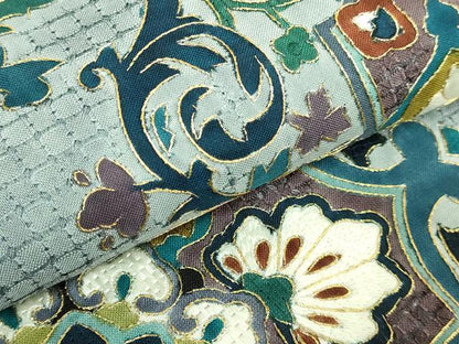 平和屋本店●最高級　中国三大刺繍　スワトウ刺繍　汕頭刺繍　絽刺し　総刺繍　全通柄袋帯　正倉院花文　金糸　逸品　DZAB9140kh6