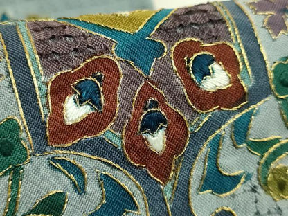 平和屋本店●最高級　中国三大刺繍　スワトウ刺繍　汕頭刺繍　絽刺し　総刺繍　全通柄袋帯　正倉院花文　金糸　逸品　DZAB9140kh6