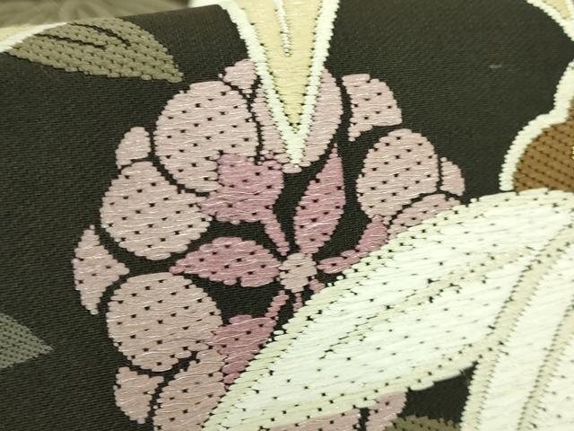 平和屋着物●極上　西陣　篠屋織物謹製　六通柄袋帯　唐織　吉祥雪持笹文　金糸　やまと誂製　逸品　DZAB9150kh6