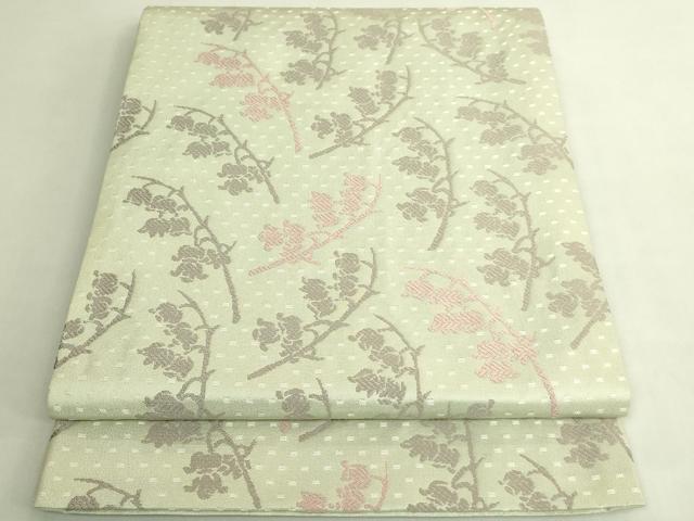 平和屋本店●極上　創業200年・7代目永治屋清左衛門　六通柄袋帯　唐織　鈴蘭華文　逸品　DZAB9152kh6