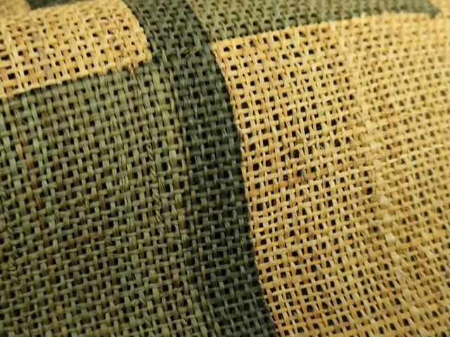 平和屋本店＊極上　夏物　古代原始布　科布　八寸名古屋帯　市松文様　逸品　DZAB9154kh6