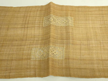 平和屋本店＊極上　夏物　古代原始布　科布　八寸名古屋帯　ドロンワーク　逸品　DZAB9155kh6