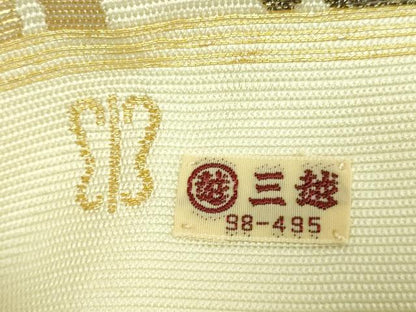 平和屋本店●極上　西陣　川島織物　六通柄　本袋帯　洋花文　金銀糸　三越扱い　逸品　DZAB9156kh6