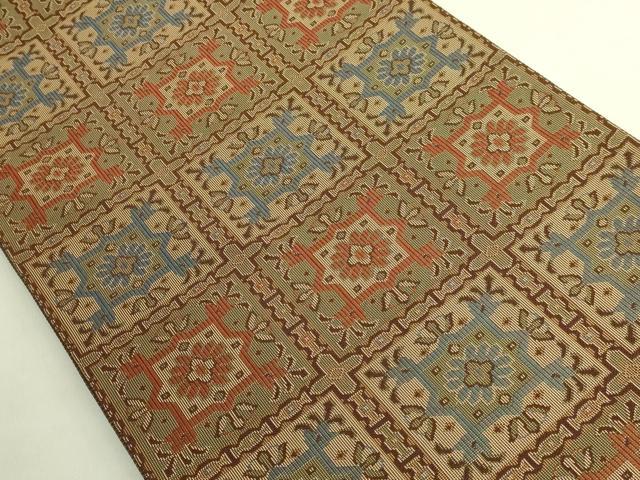 平和屋本店●極上　桝屋高尾　全通柄袋帯　古布蘭　逸品　DZAB9159kh6