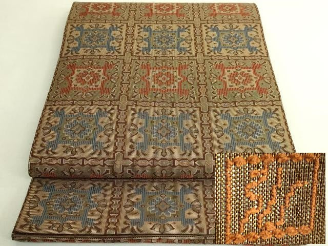 平和屋本店●極上　桝屋高尾　全通柄袋帯　古布蘭　逸品　DZAB9159kh6
