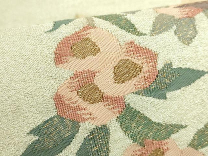 平和屋本店●極上　手織綴れ　山鹿清華　太鼓柄袋帯　花鳥文　金銀糸　逸品　DZAB9160kh6