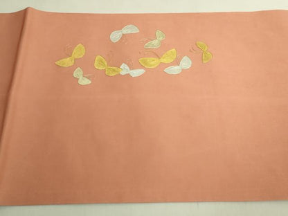 平和屋着物●極上　九寸開き名古屋帯　舞蝶文　金銀彩　逸品　DZAB9162kh6