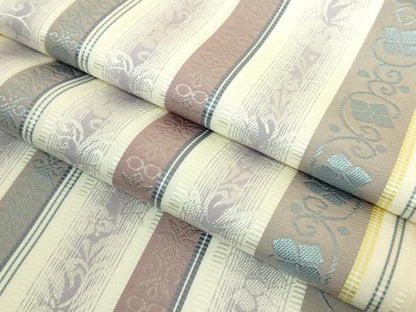 平和屋着物●極上　本場筑前博多織　八寸名古屋帯　花唐草間道　逸品　DZAB9175kh6