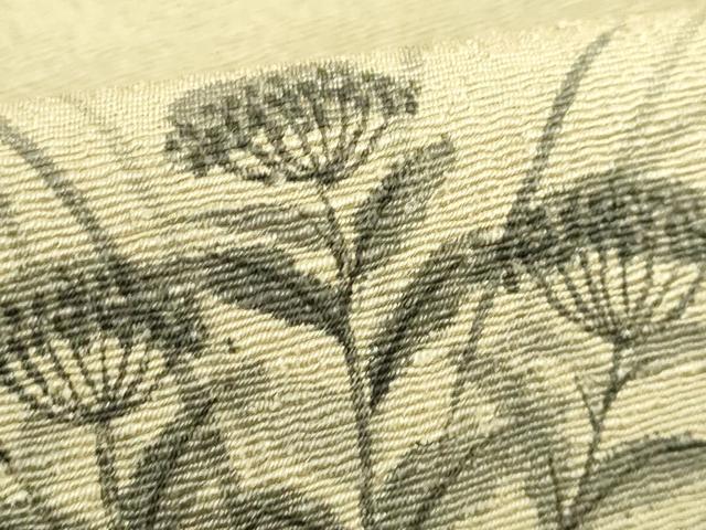 平和屋着物●極上　九寸開き名古屋帯　手描き　鳥獣戯画　縮緬地　逸品　DZAB9182kh6