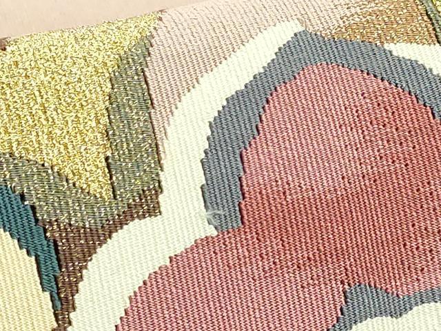 平和屋着物●極上　爪掻き本綴れ　市村一亭　八寸名古屋帯　花唐草　金銀糸　逸品　DZAB9186kh6