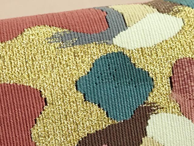 平和屋着物●極上　爪掻き本綴れ　市村一亭　八寸名古屋帯　花唐草　金銀糸　逸品　DZAB9186kh6