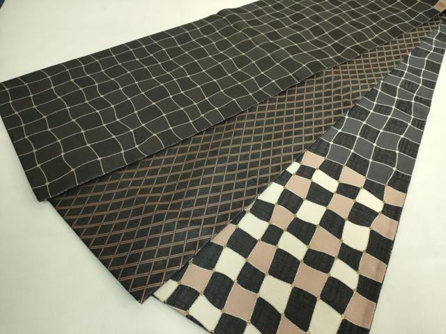 平和屋着物●極上　両面　太鼓柄袋帯　一会の帯　黒地　金糸　逸品　DZAB9189kh6