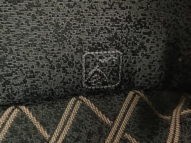 平和屋着物●極上　両面　太鼓柄袋帯　一会の帯　黒地　金糸　逸品　DZAB9189kh6
