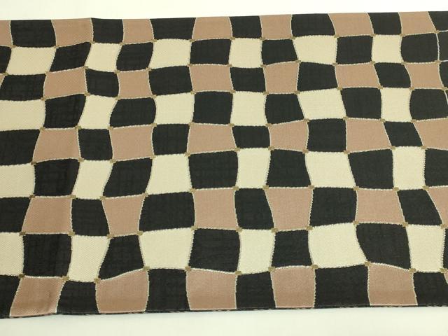 平和屋着物●極上　両面　太鼓柄袋帯　一会の帯　黒地　金糸　逸品　DZAB9189kh6