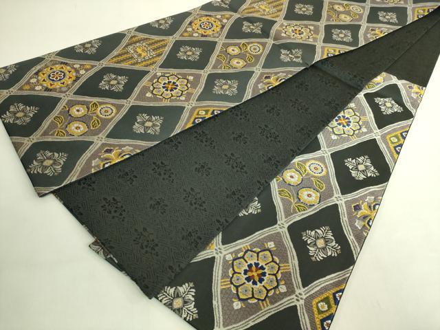平和屋着物●極上　六通柄袋帯　唐織　正倉院花菱文　金糸　逸品　DZAB9190kh6