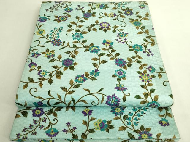 平和屋着物●極上　BANKAN　わものや　両面　全通柄袋帯　花唐草　金彩　逸品　DZAB9192kh6