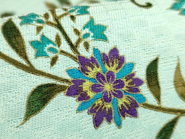 平和屋着物●極上　BANKAN　わものや　両面　全通柄袋帯　花唐草　金彩　逸品　DZAB9192kh6