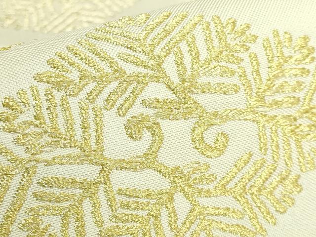 平和屋本店●極上　織紋意匠　鈴木　六通柄袋帯　唐織　梓浜茄子文唐錦　金糸　逸品　DZAB9196kh6