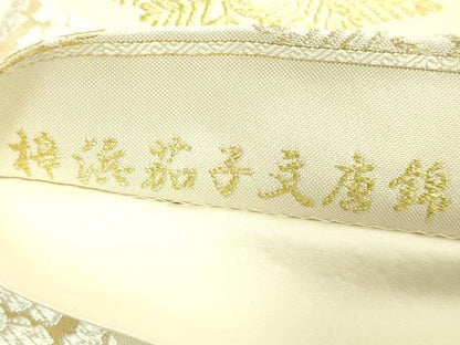 平和屋本店●極上　織紋意匠　鈴木　六通柄袋帯　唐織　梓浜茄子文唐錦　金糸　逸品　DZAB9196kh6
