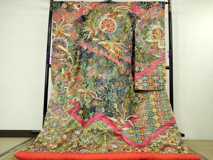 平和屋本店●最高級　中国三大刺繍　相良刺繍　総刺繍　色打掛　和装　婚礼　結婚式　花嫁　神社挙式　鳳凰花文　金糸　逸品　DZAB9201kh6
