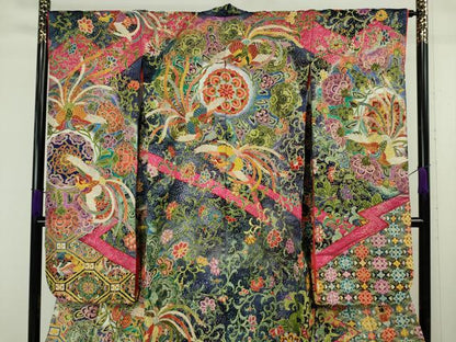 平和屋本店●最高級　中国三大刺繍　相良刺繍　総刺繍　色打掛　和装　婚礼　結婚式　花嫁　神社挙式　鳳凰花文　金糸　逸品　DZAB9201kh6