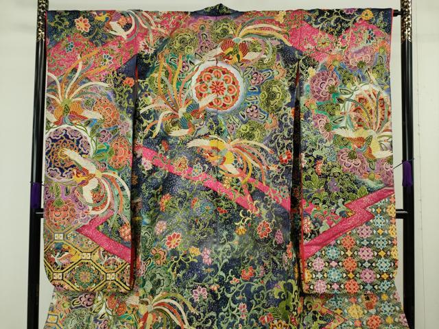 平和屋本店●最高級　中国三大刺繍　相良刺繍　総刺繍　色打掛　和装　婚礼　結婚式　花嫁　神社挙式　鳳凰花文　金糸　逸品　DZAB9201kh6