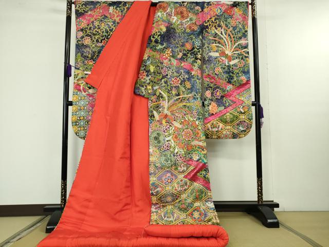 平和屋本店●最高級　中国三大刺繍　相良刺繍　総刺繍　色打掛　和装　婚礼　結婚式　花嫁　神社挙式　鳳凰花文　金糸　逸品　DZAB9201kh6