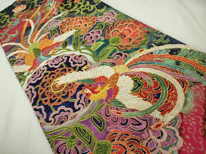 平和屋本店●最高級　中国三大刺繍　相良刺繍　総刺繍　色打掛　和装　婚礼　結婚式　花嫁　神社挙式　鳳凰花文　金糸　逸品　DZAB9201kh6