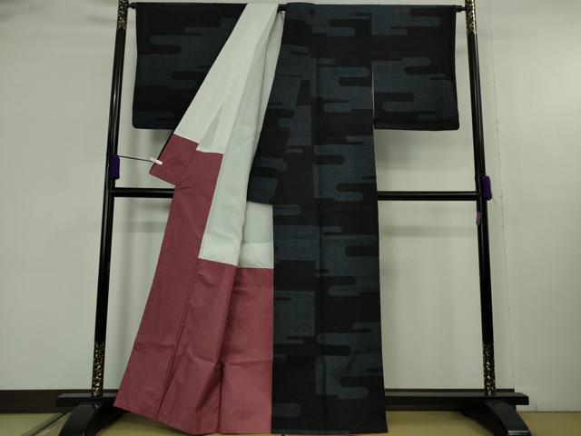 平和屋着物●極上　本場結城紬　重要無形文化財　奥順謹製　100亀甲　エ霞　証紙付き　逸品　DZAB9209kh6