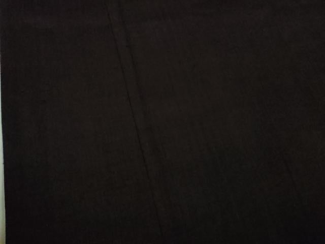 平和屋本店●極上　男性　本場結城紬　重要無形文化財　キングサイズ　色無地　黒紅色　逸品　未使用　DZAB9210kh6
