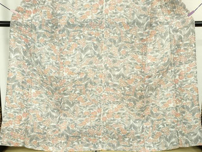 平和屋本店＊極上　夏物　本場小千谷ちぢみ　麻　草花尽くし　逸品　未使用　DZAB9218kh6