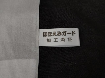 平和屋本店＊極上　夏物　摺り友禅の第1人者　伝統工芸士　長居賢珠　訪問着　紋紗　手描き　龍　黒紅色地　逸品　未使用　DZAB9239kh6