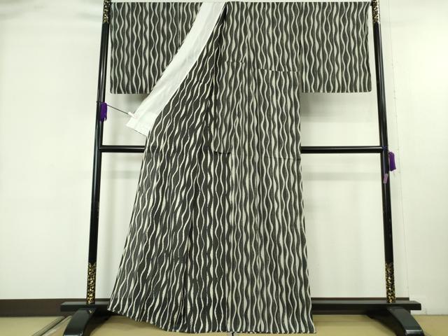 平和屋着物＊極上　夏物　小紋　縦絽　変わり絽　よろけ縞　逸品　未使用　DZAB9241kh6