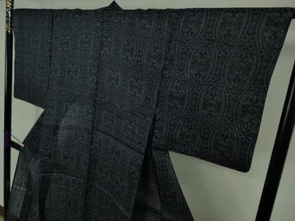 平和屋本店＊極上　夏物　重要無形文化財　本場宮古上布　苧麻　立涌吉祥文　逸品　未使用　DZAB9244kh6