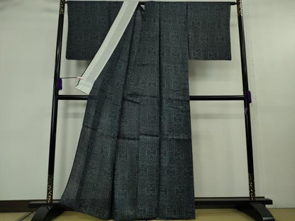 平和屋本店＊極上　夏物　重要無形文化財　本場宮古上布　苧麻　立涌吉祥文　逸品　未使用　DZAB9244kh6