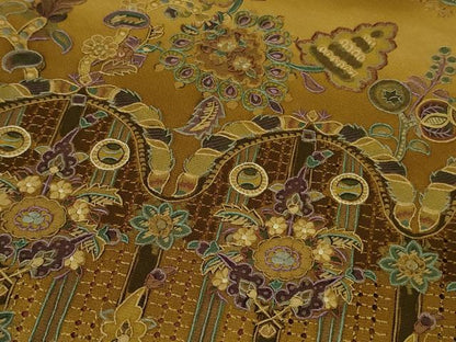 平和屋着物●極上　中国三大刺繍　スワトウ刺繍　汕頭刺繍　総刺繍　訪問着　洋花文　暈し染め　逸品　未使用　DZAB9252kh6
