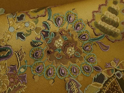 平和屋着物●極上　中国三大刺繍　スワトウ刺繍　汕頭刺繍　総刺繍　訪問着　洋花文　暈し染め　逸品　未使用　DZAB9252kh6
