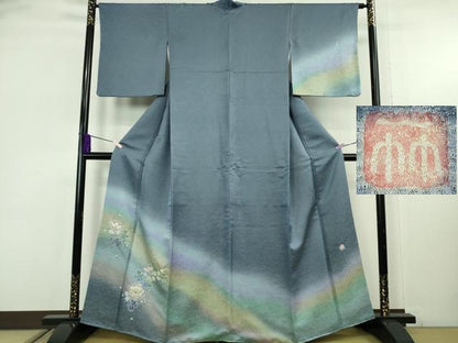 平和屋本店●極上　久保田一竹　幻の辻が花　訪問着　暈し染め　金通し地　さが美扱い　逸品　DZAB9256kh6
