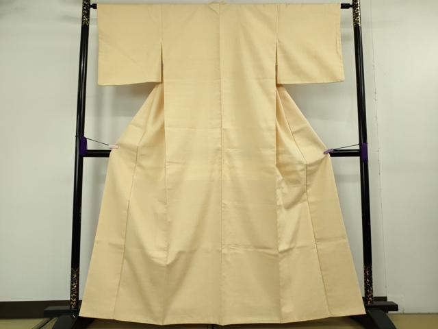 平和屋着物●極上　結城紬　色無地　浅黄色　逸品　DZAB9258kh6