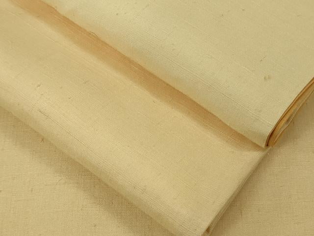 平和屋着物●極上　結城紬　色無地　浅黄色　逸品　DZAB9258kh6